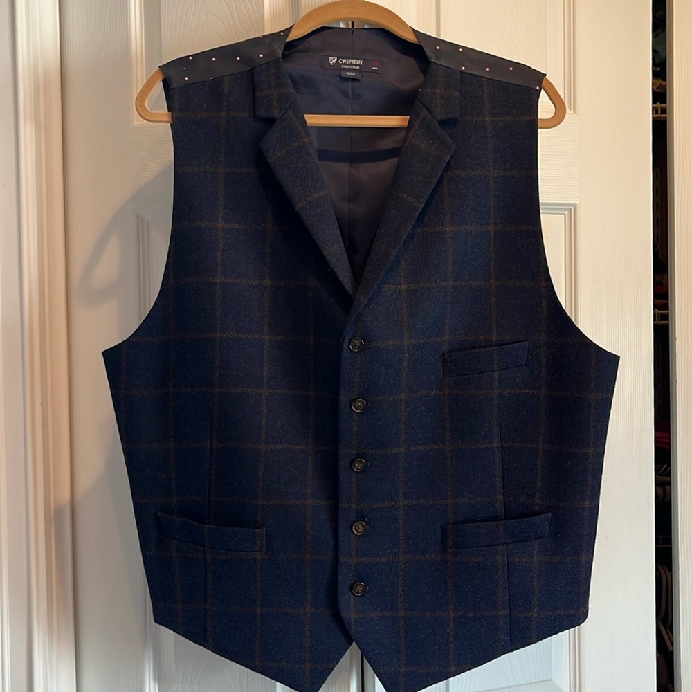 Cremieux men’s wool front vest